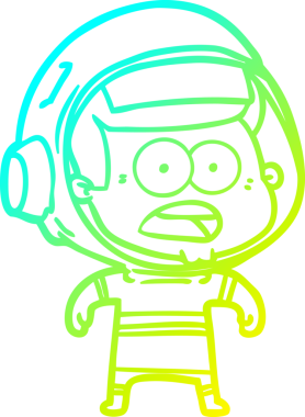 Bir insan tarafından çizilen soğuk gradyan çizgi çizimi bir astronotu şaşırttı.