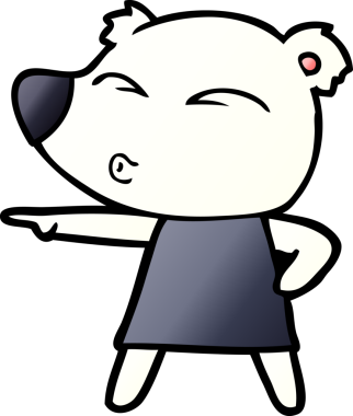 Bir insan tarafından çizilmiş kutup ayısı karikatürü