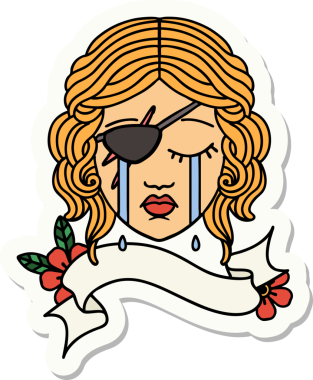 Bir insan tarafından çizilmiş düzenbaz bir karakterin çıkartması.