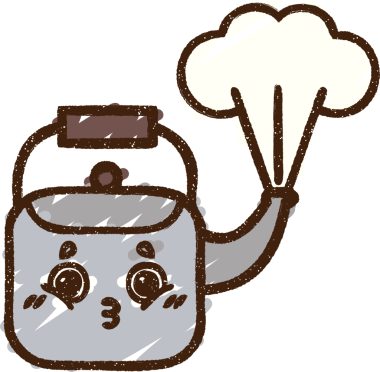 Bir insan tarafından çizilen Kettle Tebeşiri