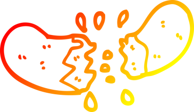 Bir insan tarafından çizilmiş bir çizgi filmin sıcak gradyan çizimi