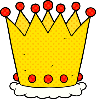 Bir insan tarafından çizilmiş karikatür tacı