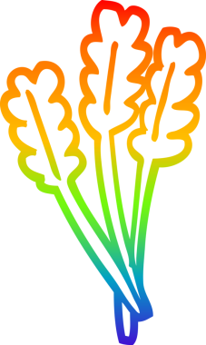 gökkuşağı gradyan çizgi çizimi bir insan tarafından çizilmiş kurutulmuş buğday