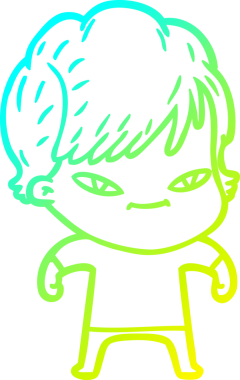 Bir insan tarafından çizilmiş mutlu bir karikatür çizimi.