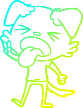 Bir insan tarafından çizilmiş iğrenç bir çizgi film çizimi.