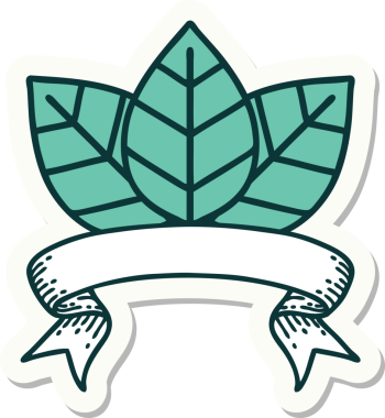 bir insan tarafından çizilmiş bir yaprak pankartı