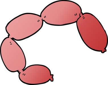 Bir insan tarafından çizilmiş karalama sosisleri.