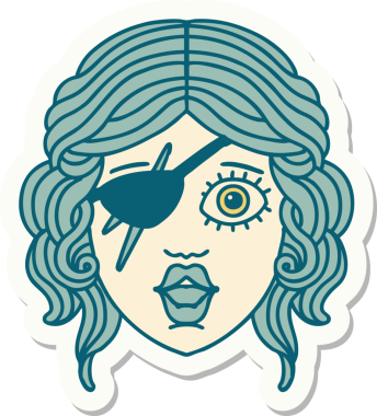 Bir insan tarafından çizilmiş düzenbaz bir karakterin çıkartması.