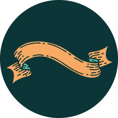 Bir insan tarafından çizilmiş bir pankartın ikonik dövme şekli