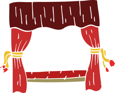 Bir insan tarafından çizilmiş karalama sahnesi perdeleri.