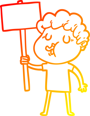 Bir insan tarafından çizilmiş, çizgi film karakteri.