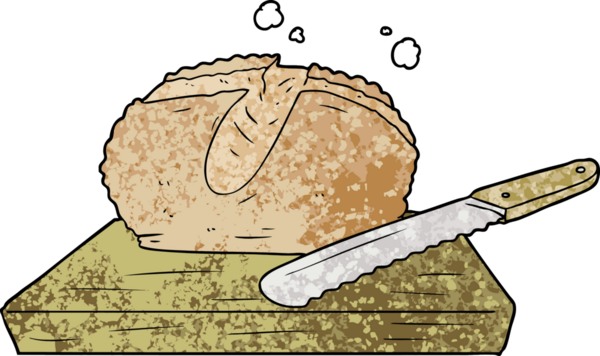 bir insan tarafından çizilmiş çizgi film ekmeği