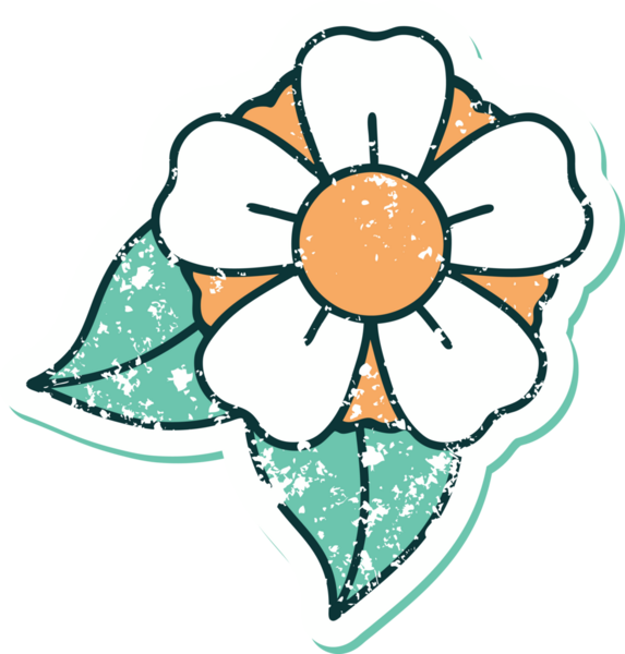 Bir insan tarafından çizilmiş bir çiçeğin sembolik dövmesi.