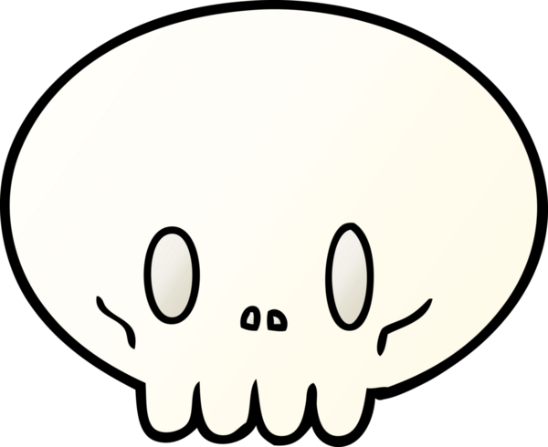 Bir insan tarafından çizilmiş kafatası.