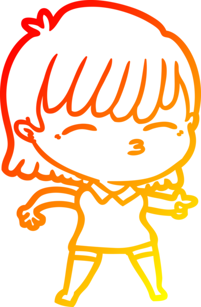 Bir insan tarafından çizilmiş bir karikatür kadın çizimi