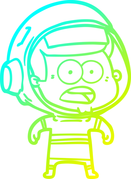 Bir insan tarafından çizilen soğuk gradyan çizgi çizimi bir astronotu şaşırttı.