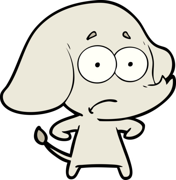 bir insan tarafından çizilmiş belirsiz bir fil.