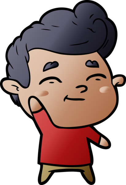 Bir insan tarafından çizilmiş mutlu çizgi film adamı.