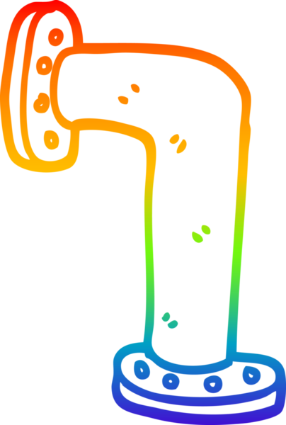 Bir insan tarafından çizilmiş karikatür su borusunun çizimi.