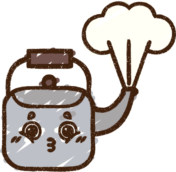 Bir insan tarafından çizilen Kettle Tebeşiri