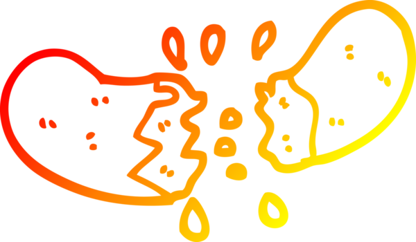 Bir insan tarafından çizilmiş bir çizgi filmin sıcak gradyan çizimi