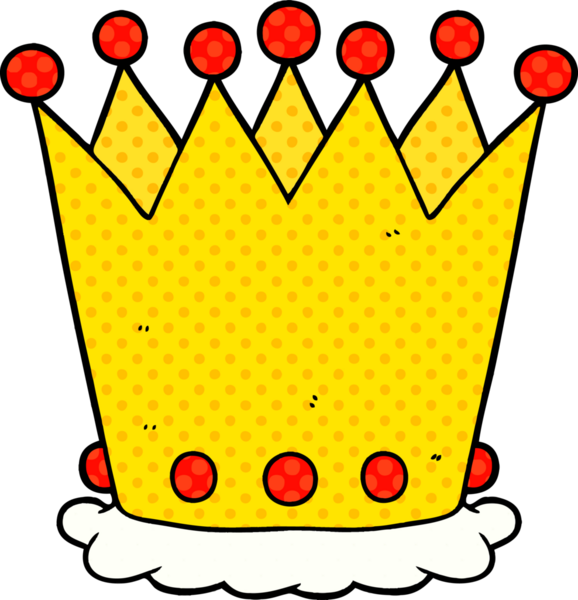 Bir insan tarafından çizilmiş karikatür tacı