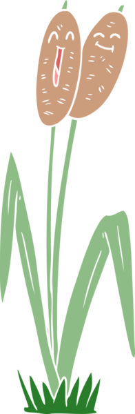 Bir insan tarafından çizilmiş düz renkli karikatür