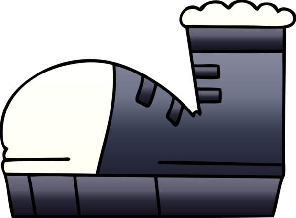 bir insan tarafından çizilmiş gölgelenmiş tuhaf bir spor ayakkabı.