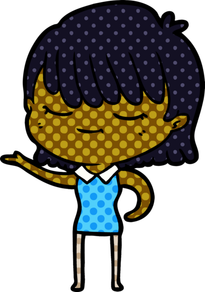 Bir insan tarafından çizilmiş karikatür kadın.