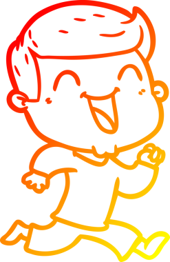 Bir insan tarafından çizilmiş mutlu bir adamın çizgi çizimi.