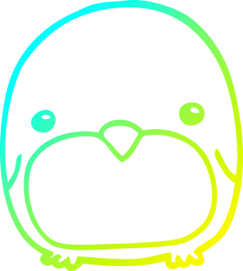 Bir insan tarafından çizilmiş sevimli bir penguen karikatürü.