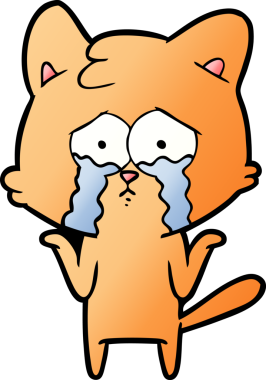 Bir insan tarafından çizilmiş çizgi film kedisi.