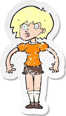 Bir insan tarafından çizilmiş bir karikatürün gerilimli çıkartması.