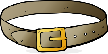 Bir insan tarafından çizilmiş deri kemer.