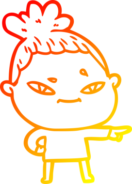 Bir insan tarafından çizilmiş bir karikatür kadın çizimi