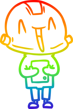 gökkuşağı gradyan çizgisi bir insan tarafından çizilmiş robot çizgi