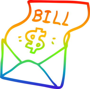 gökkuşağı gradyan çizgi çizimi bir insan tarafından çizilmiş bir karikatür gagası