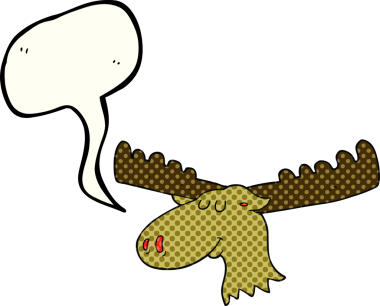 Bir insan tarafından çizilmiş serbest çizilmiş çizgi roman konuşma balonu çizgi film geyiği.