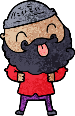 Bir insan tarafından çizilmiş sakallı bir adam.