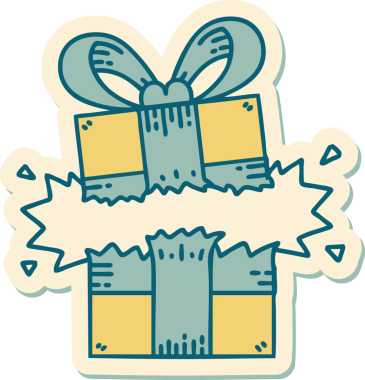 Bir insan tarafından çizilmiş geleneksel stil dövme çıkartması.