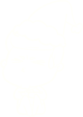 Bir insan tarafından çizilen Noel Adam Tebeşiri