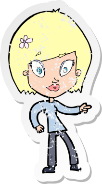 Bir insan tarafından çizilmiş bir karikatürün gerilimli çıkartması.