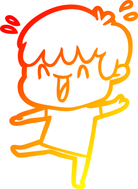 Bir insan tarafından çizilmiş gülen bir çizgi film karakteri çizimi