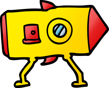 Bir insan tarafından çizilmiş karalama uzay gemisi