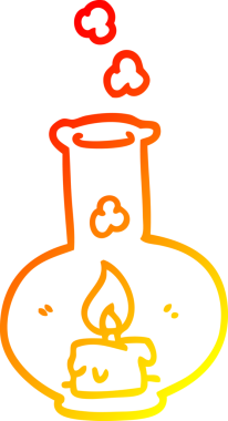 Bir insan tarafından çizilmiş eski bir cam fırtına lambasının sıcak çizgi çizimi