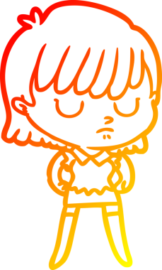 Bir insan tarafından çizilmiş bir karikatür kadın çizimi