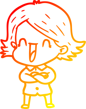 Bir insan tarafından çizilmiş gülen bir karikatür çizimi.