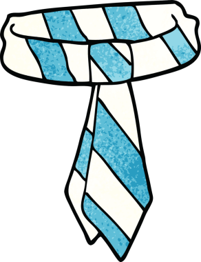 Bir insan tarafından çizilmiş karikatür ofis kravatı.