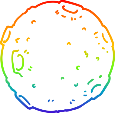 gökkuşağı gradyan çizgisi bir insan tarafından çizilmiş bir çizgi ayın çizimi