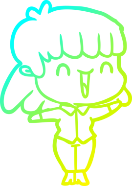 Bir insan tarafından çizilmiş bir karikatür kadın çizimi.